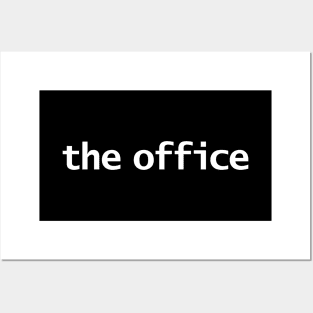 The Office Minimal Typography White Text Posters and Art